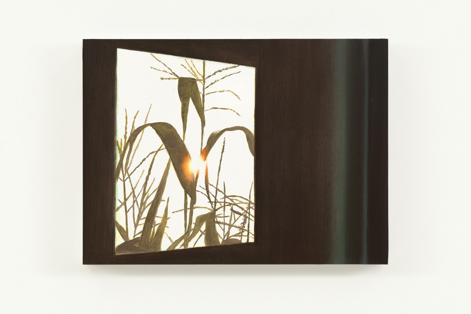 The window 2 (2025), 19.5 x 26.5 cm, oil on paper on panel (collection Museum MORE)